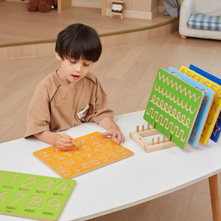 VIGA Graphomotor Board Large Letters Learning to Write