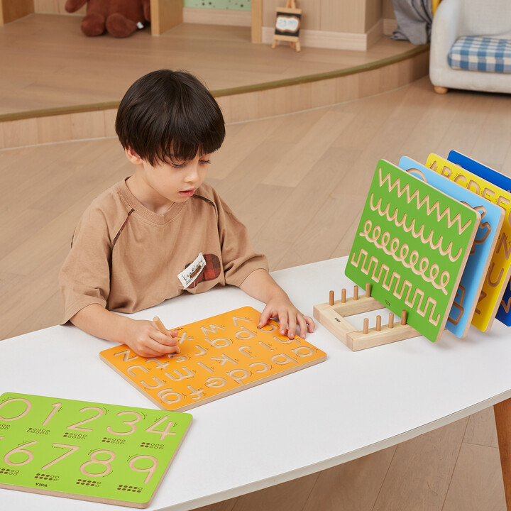 VIGA Graphomotor Board Large Letters Learning to Write
