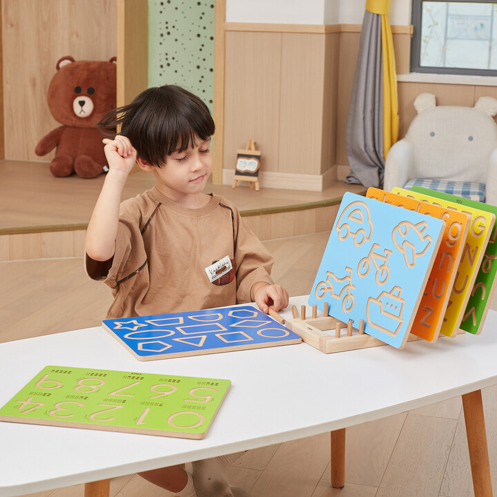 VIGA Graphomotor Board Large Letters Learning to Write
