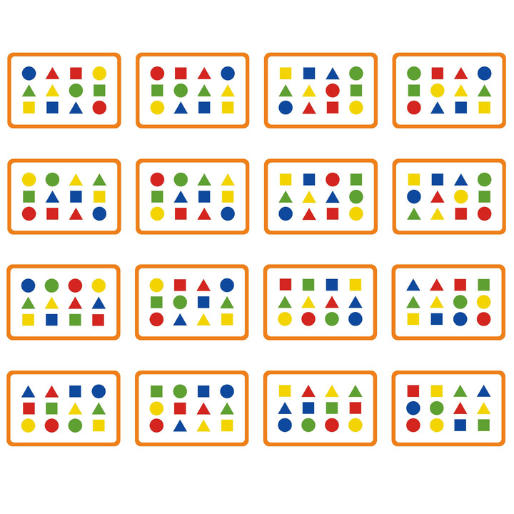 VIGA Gra Logiczna Odwzoruj Kolory i Figury Montessori