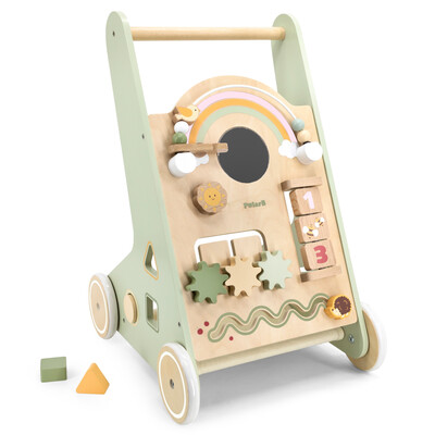 VIGA PolarB Wooden Push Walker Green Educational
