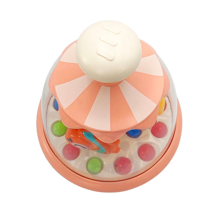 WOOPIE BABY Colorful Animals Pink Spinning Top with Balls Carousel