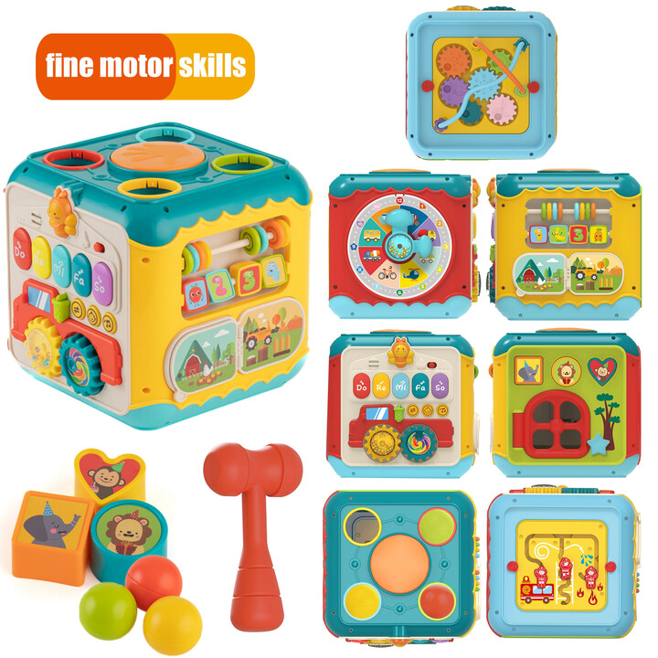 WOOPIE BABY Multifunctional Montessori Activity Cube 6-in-1 - 18m+