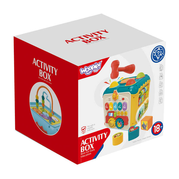 WOOPIE BABY Multifunctional Montessori Activity Cube 6-in-1 - 18m+