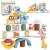 WOOPIE GREEN Balancing Wooden Animals Stacking Puzzle FSC