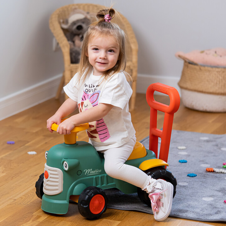 FALK Maurice Ride-on Tractor Green Pusher Pusher Storage Box for 1-3 Years