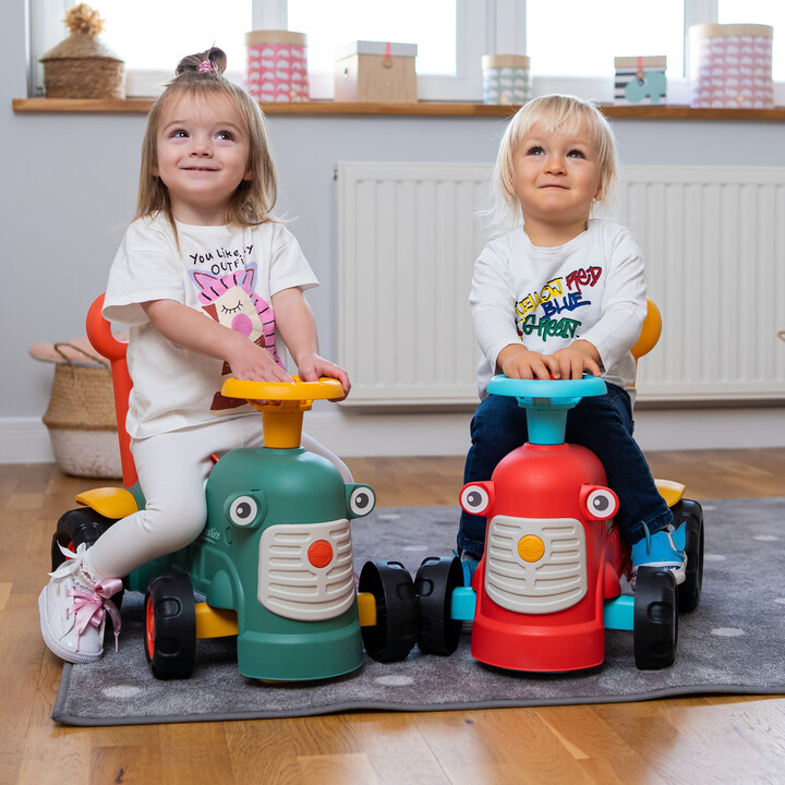 FALK Maurice Ride-on Tractor Green Pusher Pusher Storage Box for 1-3 Years