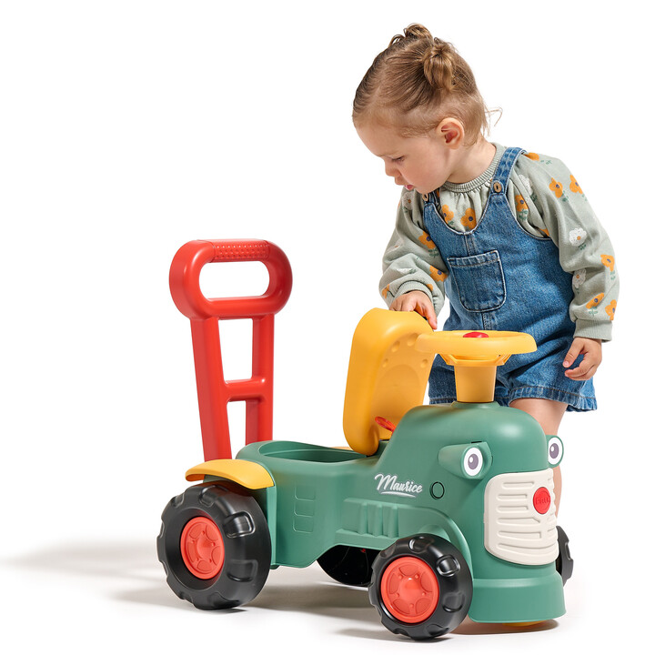 FALK Maurice Ride-on Tractor Green Pusher Pusher Storage Box for 1-3 Years