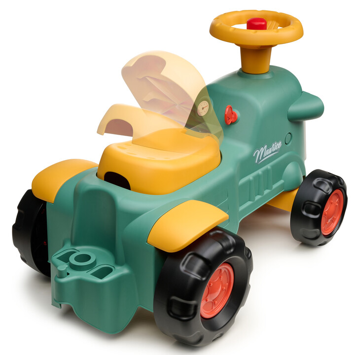 FALK Maurice Ride-on Tractor Green Pusher Pusher Storage Box for 1-3 Years