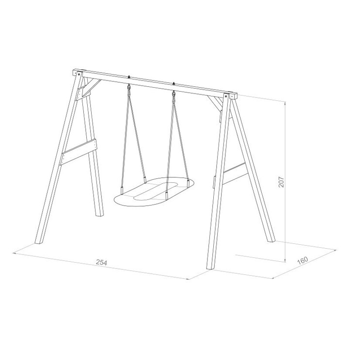 AXI Roxy Nest Wooden Swing Brown