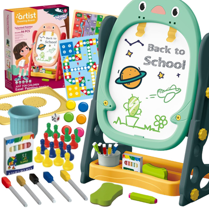 WOOPIE Double-Sided Magnetic Board for Drawing and Learning Numbers and Letters 56 pcs.