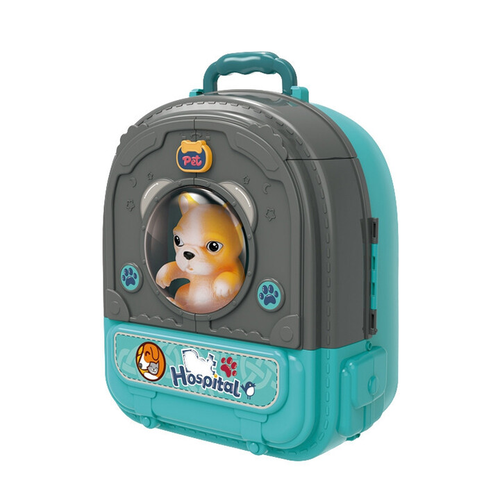 WOOPIE Little Veterinarian Set 3in1 House in a Backpack Dog
