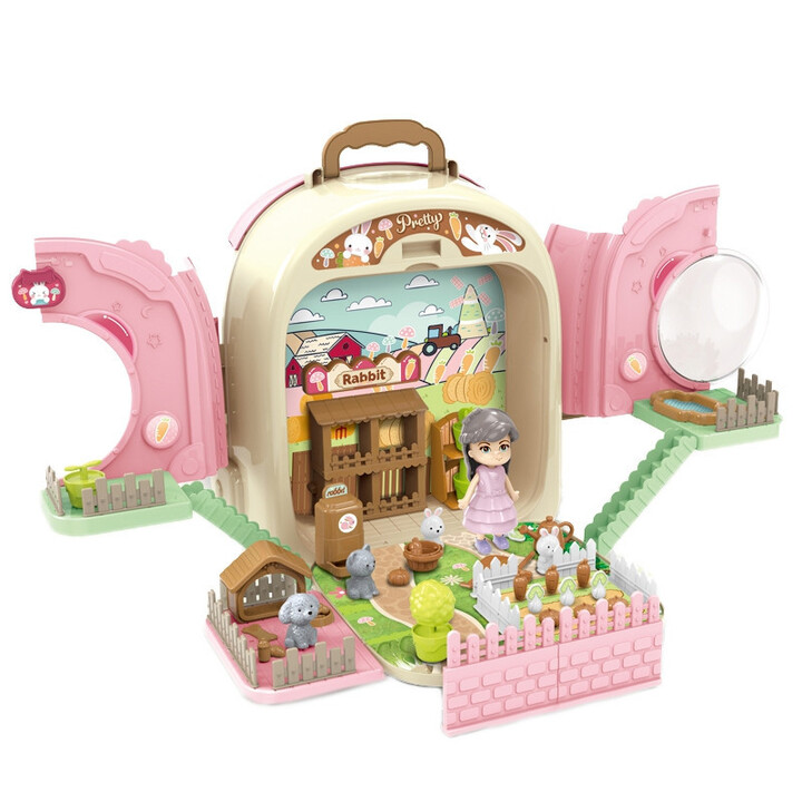 WOOPIE Rabbit in a Backpack 3in1 Farm House Garden