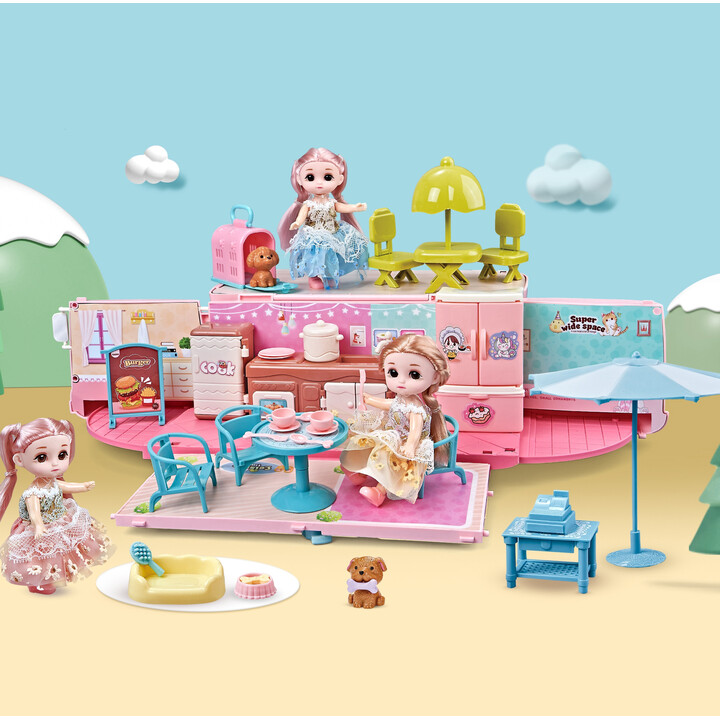 WOOPIE Camper 2 in 1 XXL Dollhouse Set