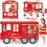 VIGA Large Wooden Fire Truck Montessori Playground