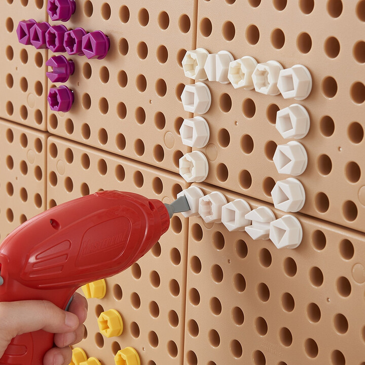 MASTERKIDZ Colorful Screws 5 Shapes for STEM Creative Board 512 Pieces Mix Colors