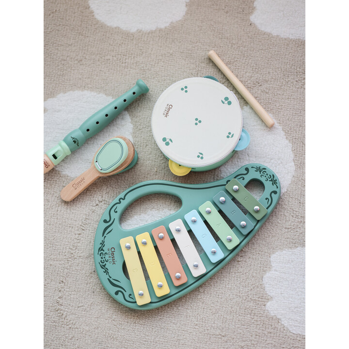 CLASSIC WORLD Wooden Vintage Musical Instrument Set 18ms+