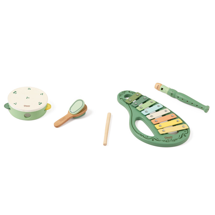 CLASSIC WORLD Wooden Vintage Musical Instrument Set 18ms+