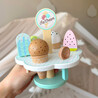 TOOKY TOY Lody Lodziarnia Magnetyczne na Stojaku Drewniana Lodziarnia Cukiernia