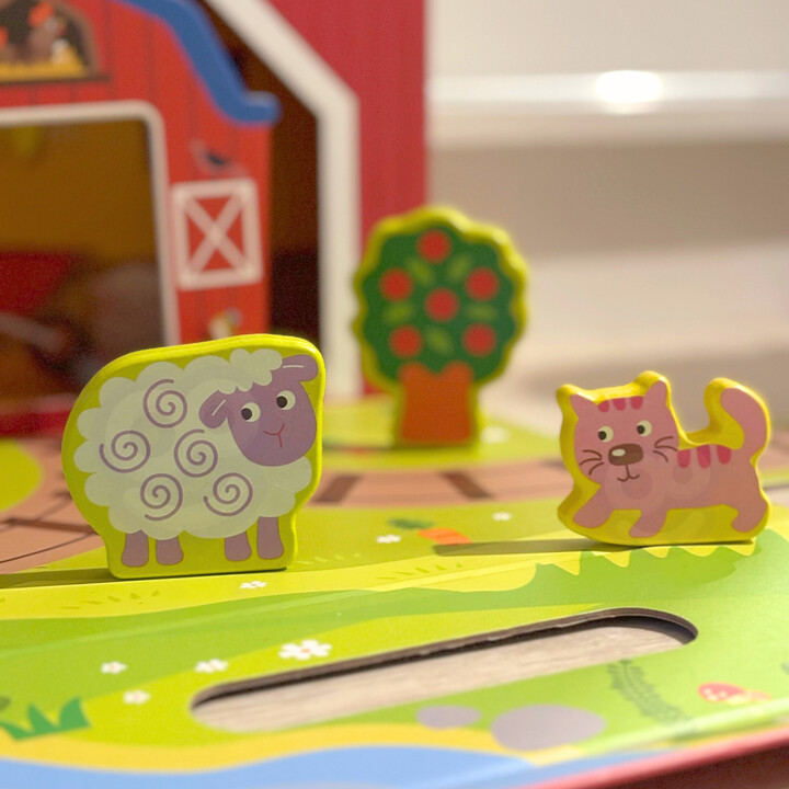TOOKY TOY Wooden Farm in a Suitcase Figures Vehicles
