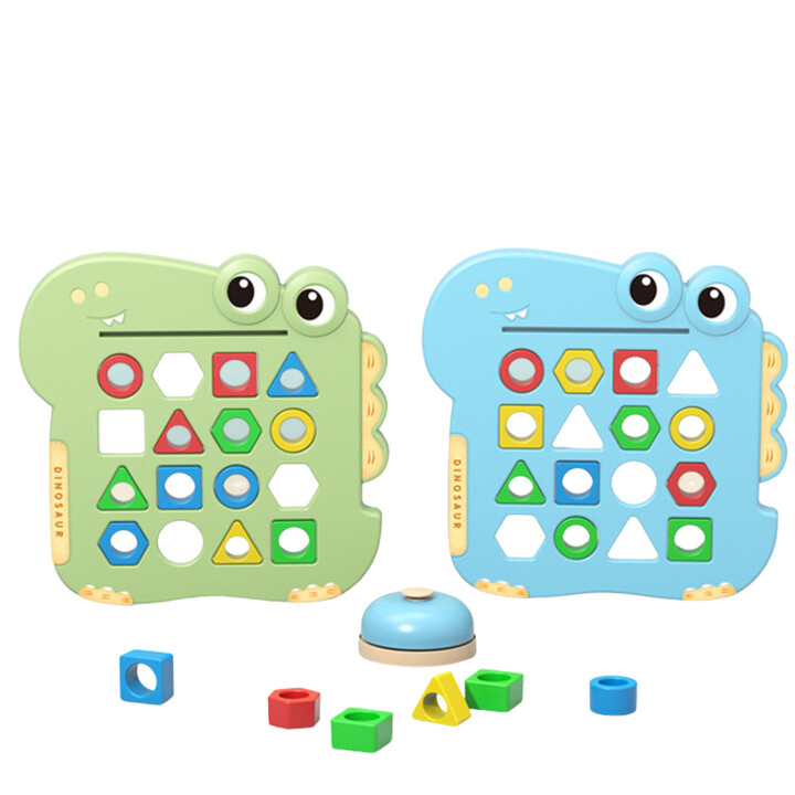 WOOPIE Montessori Dinosaur Puzzle Match Shapes Skill Game