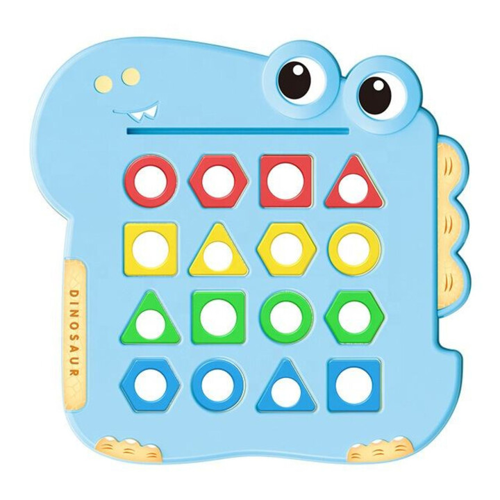WOOPIE Montessori Dinosaur Puzzle Match Shapes Skill Game