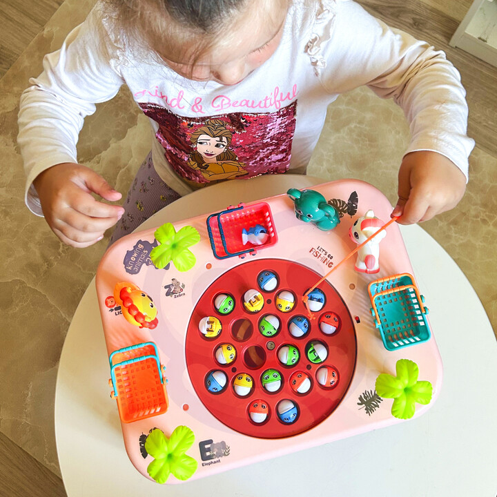 WOOPIE Fishing Arcade Game Interactive Table Pink