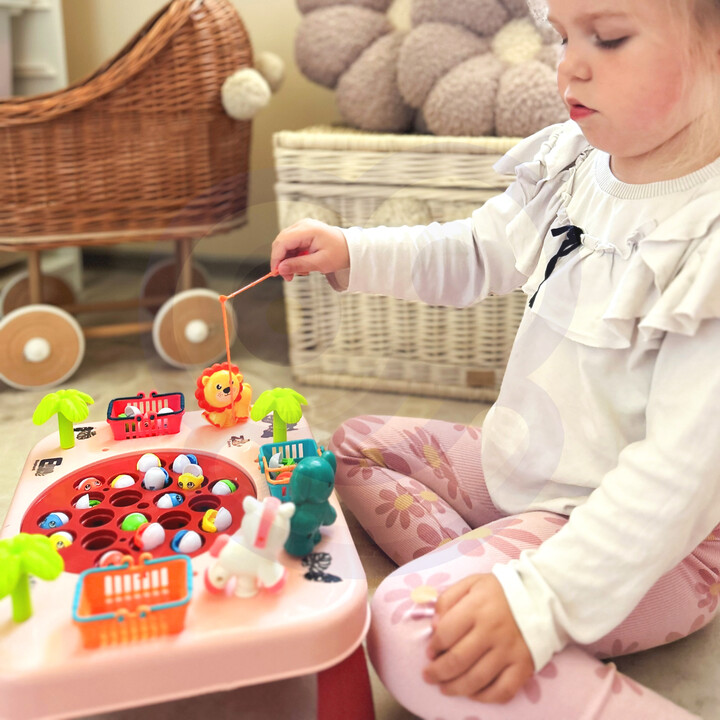 WOOPIE Fishing Arcade Game Interactive Table Pink