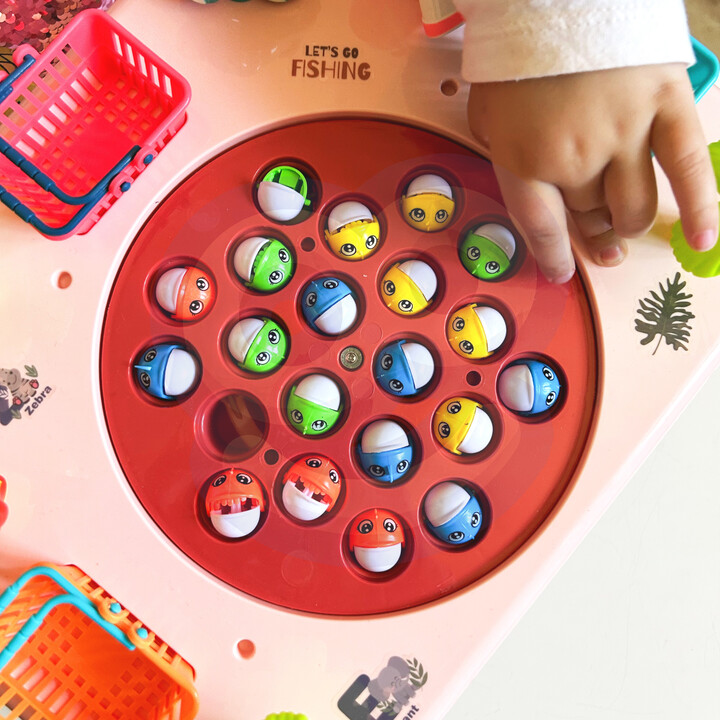 WOOPIE Fishing Arcade Game Interactive Table Pink