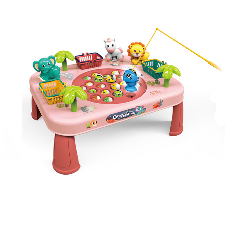 WOOPIE Fishing Arcade Game Interactive Table Pink