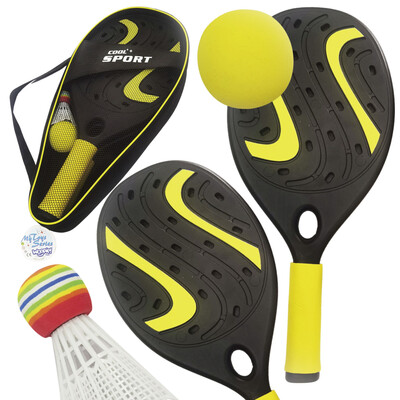 WOOPIE Rocket with Foam Ball and Shuttlecock - Beach and Garden Set