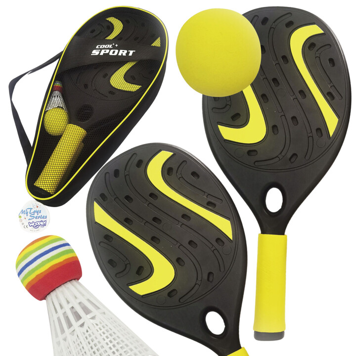 WOOPIE Rocket with Foam Ball and Shuttlecock - Beach and Garden Set