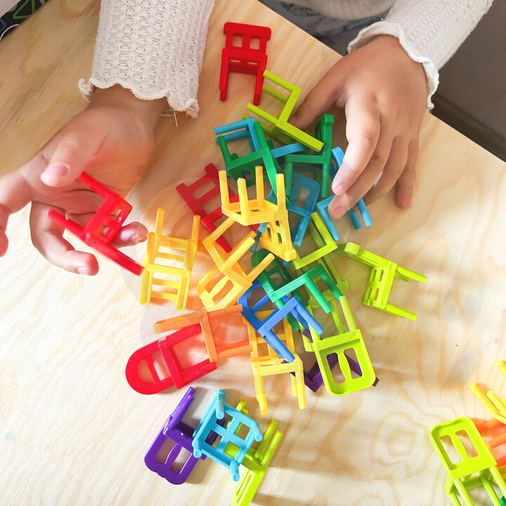 WOOPIE Arcade Game Block Puzzle Balancing Chairs 36 pcs.