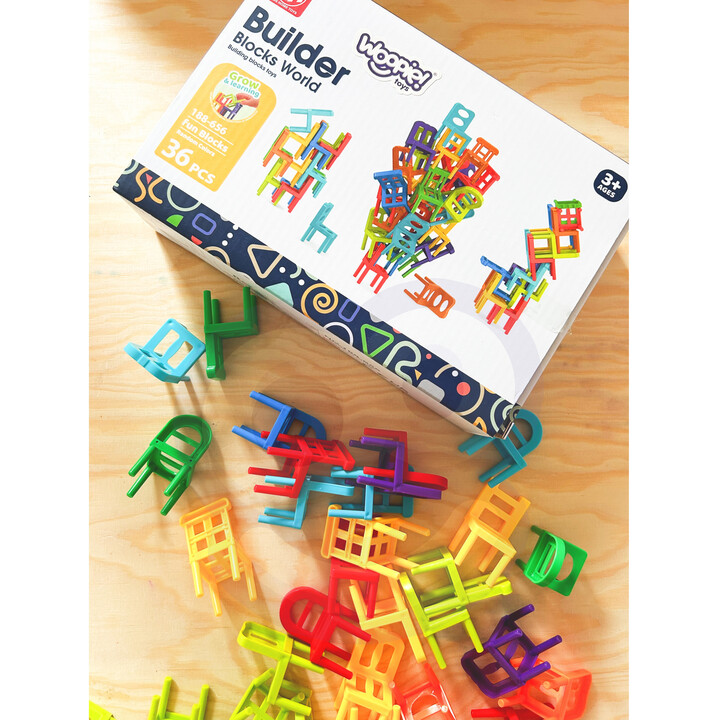 WOOPIE Arcade Game Block Puzzle Balancing Chairs 36 pcs.
