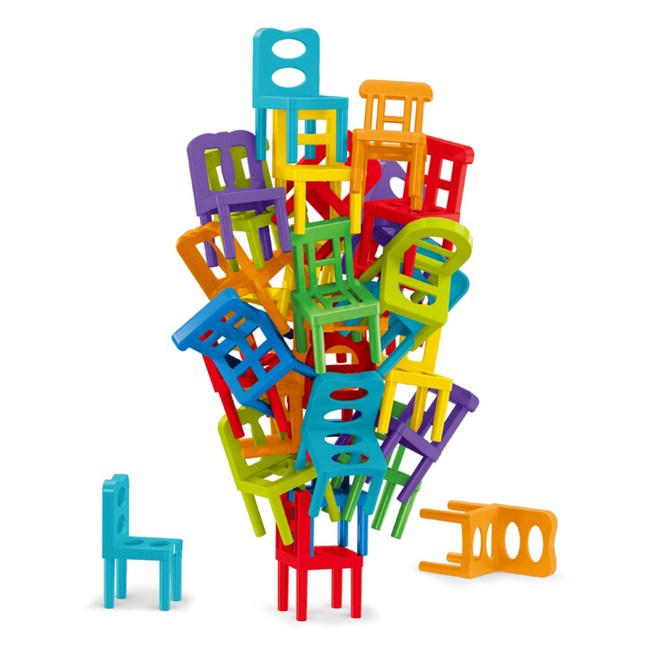 WOOPIE Arcade Game Block Puzzle Balancing Chairs 36 pcs.