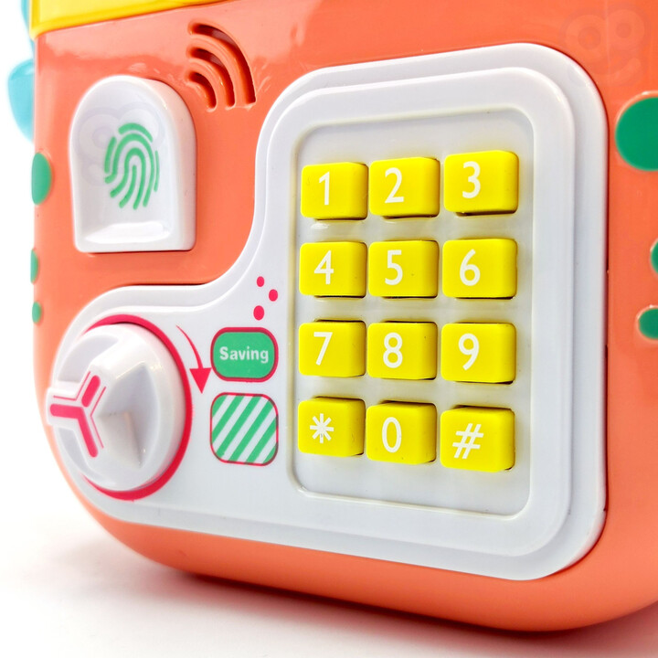 WOOPIE Interactive Safe Cash Register Backpack with Keyboard 4-in-1 Coins