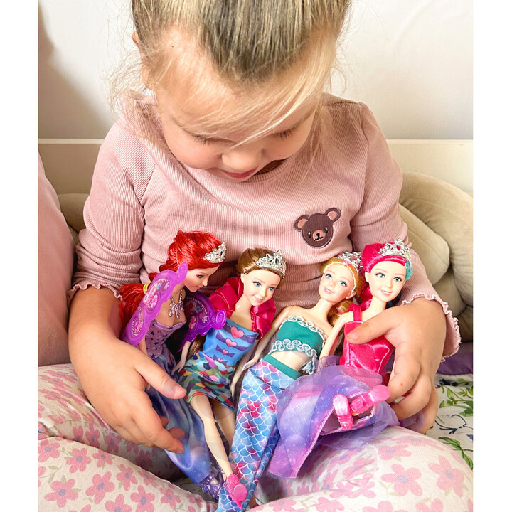 WOOPIE Set of 4 Magical Princesses - 4-in-1 Doll Box with Accessories