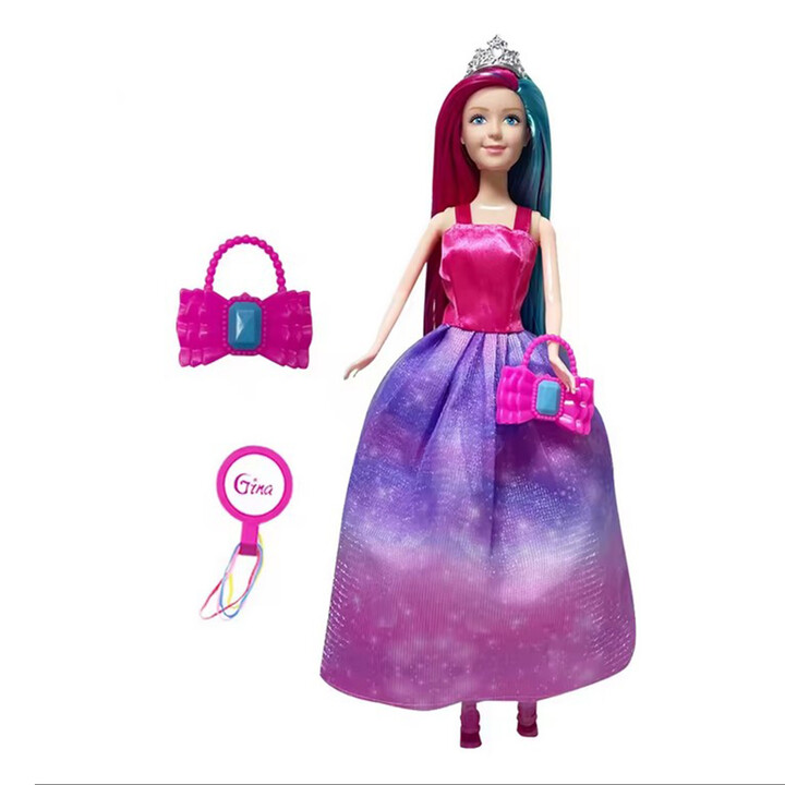 WOOPIE Set of 4 Magical Princesses - 4-in-1 Doll Box with Accessories