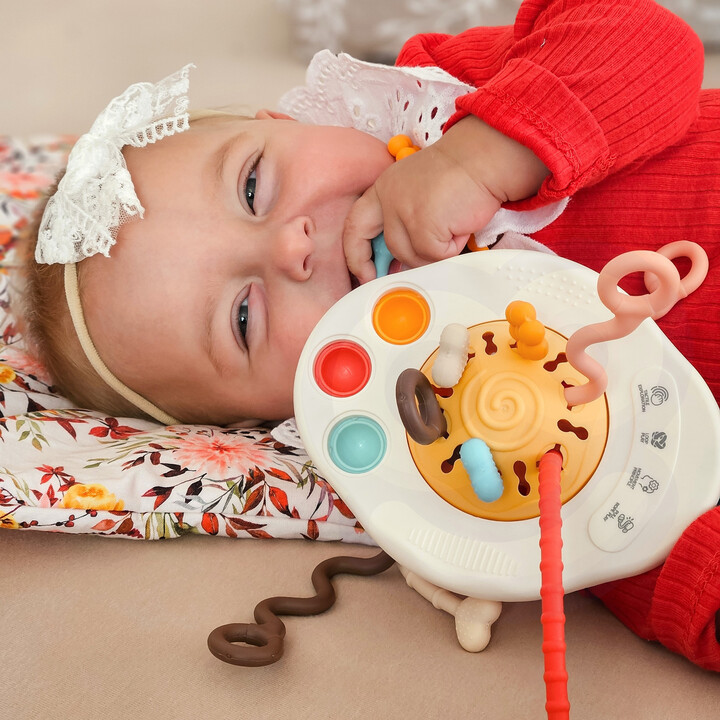 WOOPIE BABY Montessori Sensory Toy Teether Rattle Multifunctional UFO