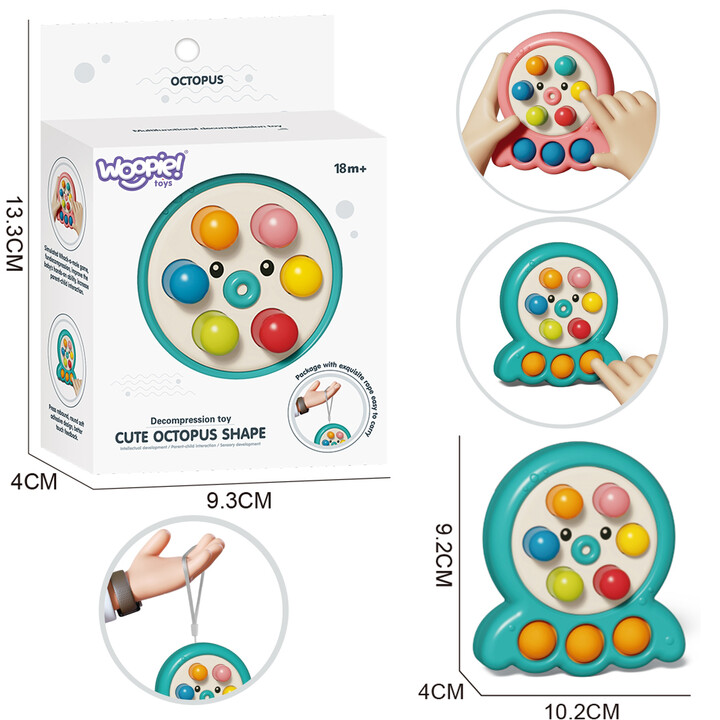 WOOPIE Arcade Game Stick Mole String Octopus Green 2in1