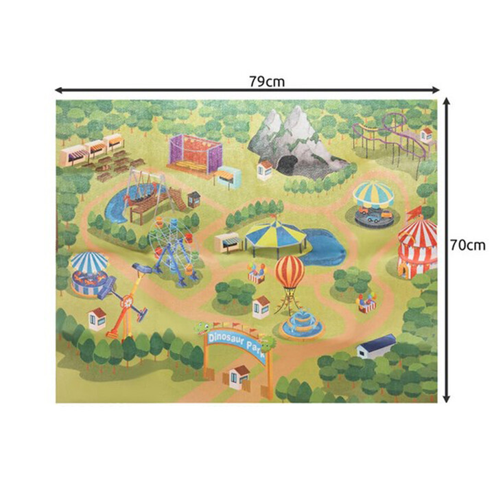 WOOPIE Large Set of Dinosaurs XXL Figures + Mat "Prehistoric World"