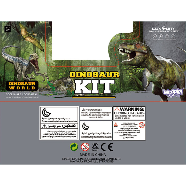 WOOPIE Duży Zestaw Figurki Dinozaury XXL + Mata "Prehistoryczny Świat"