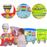 VIGA Wooden Sensory-Manipulation Board EDU Train