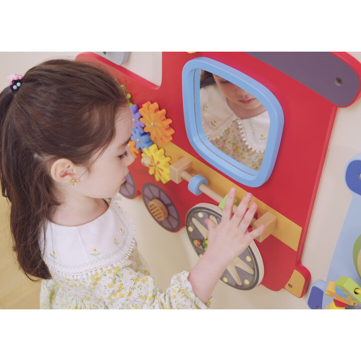 VIGA Wooden Sensory-Manipulation Board EDU Train