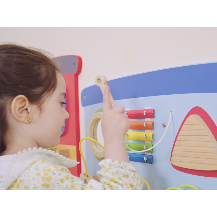 VIGA Wooden Sensory-Manipulation Board EDU Train