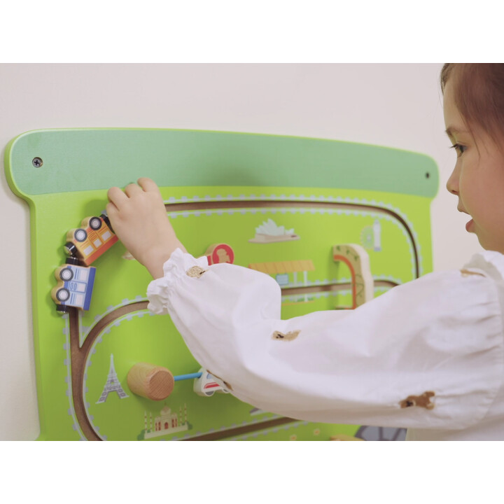 VIGA Wooden Sensory-Manipulation Board EDU Train
