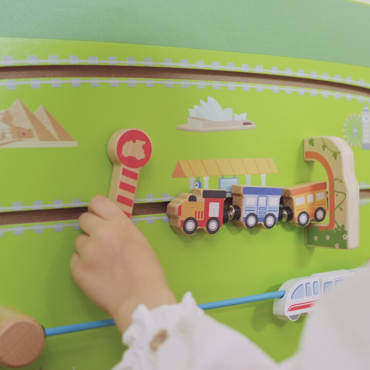 VIGA Wooden Sensory-Manipulation Board EDU Train