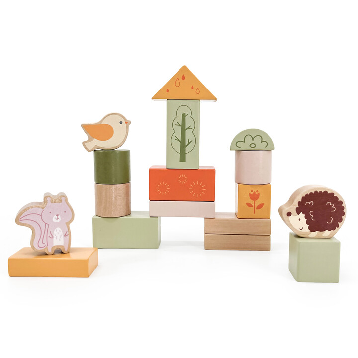 VIGA PolarB Wooden Blocks Montessori Blocks Animals 50 pcs.