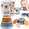WOOPIE BABY Koala 2-in-1 Educational Pyramid Teether Set