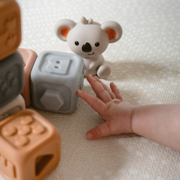 WOOPIE BABY Educational Pyramid Set Sensory Blocks 2in1 Teether Numbers